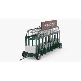 Horse Racing Starting Gates 6 Slots 3D